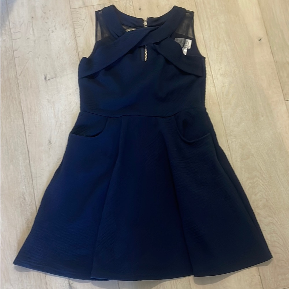 Blush by US Angels Navy Party Dress Like New